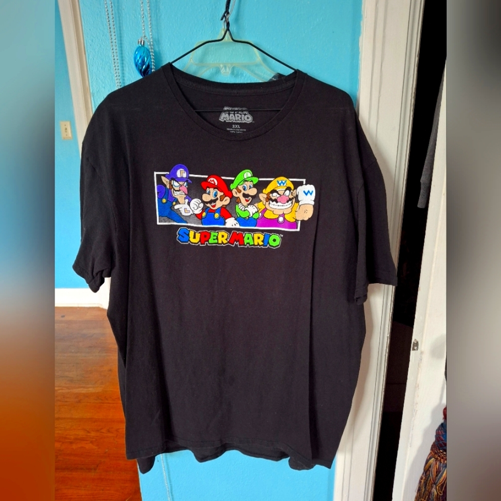 Super Mario Nintendo Men's XL Tee Shirt Pre-owned Excellent 100% Cotton